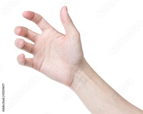 adult man hand to hold something like phone