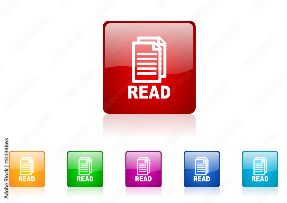 read vector glossy web icon set read vector glossy web icon set