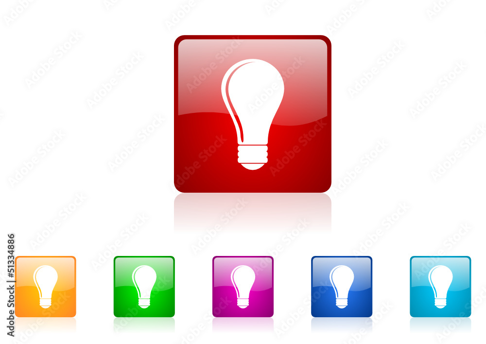light bulb vector glossy web icon set light bulb vector glossy web icon set