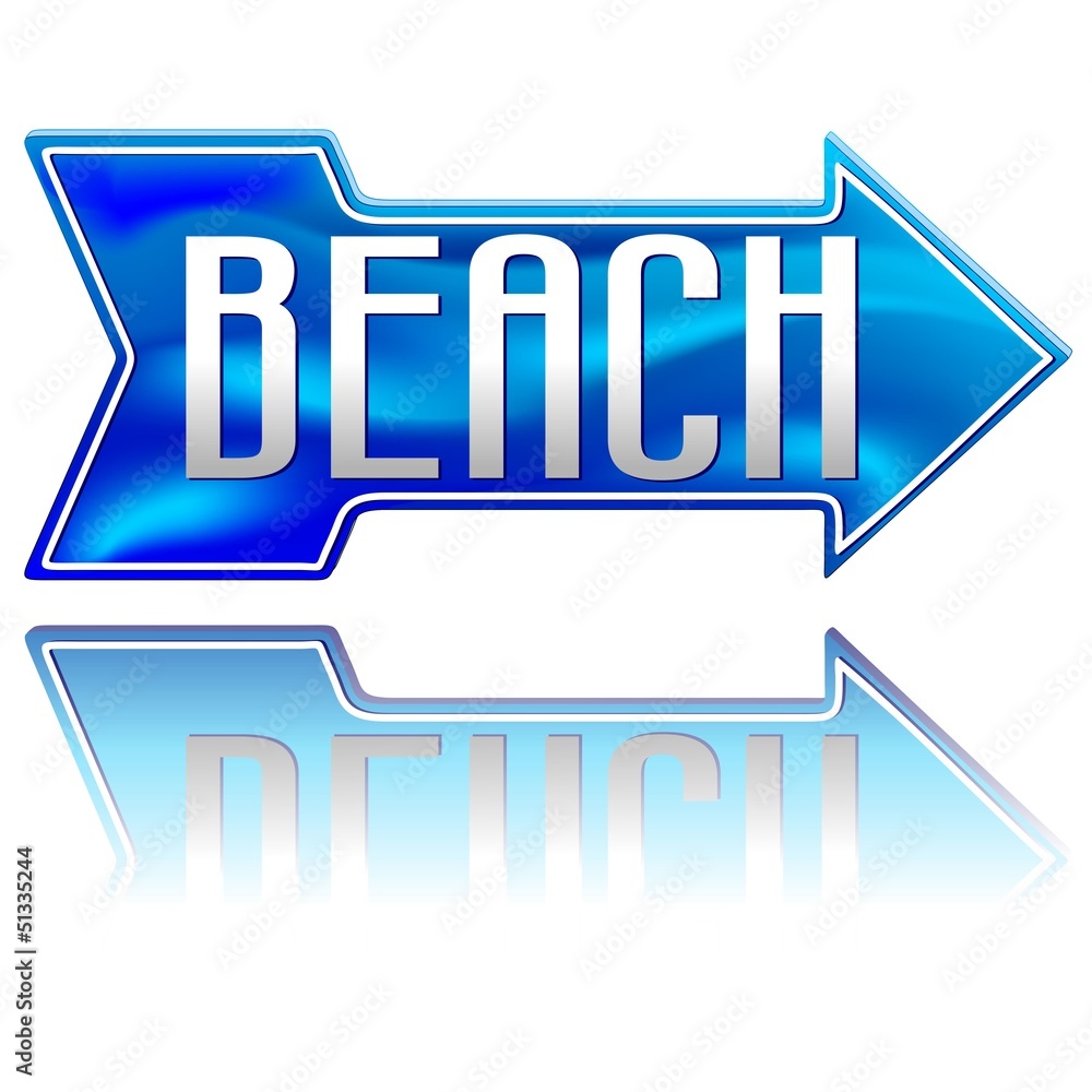 Beach Arrow Direction-Spiaggia Freccia Direzione-Vector Beach Arrow Direction-Spiaggia Freccia Direzione-Vector