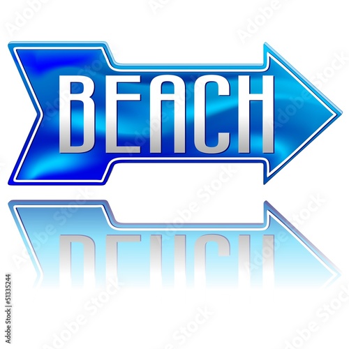 Beach Arrow Direction-Spiaggia Freccia Direzione-Vector