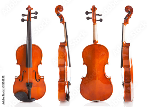 Vintage Violin From Four Sides