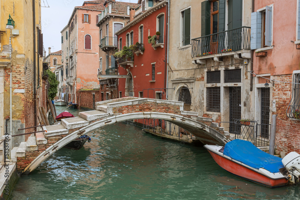 Bridge with no sides in Venice