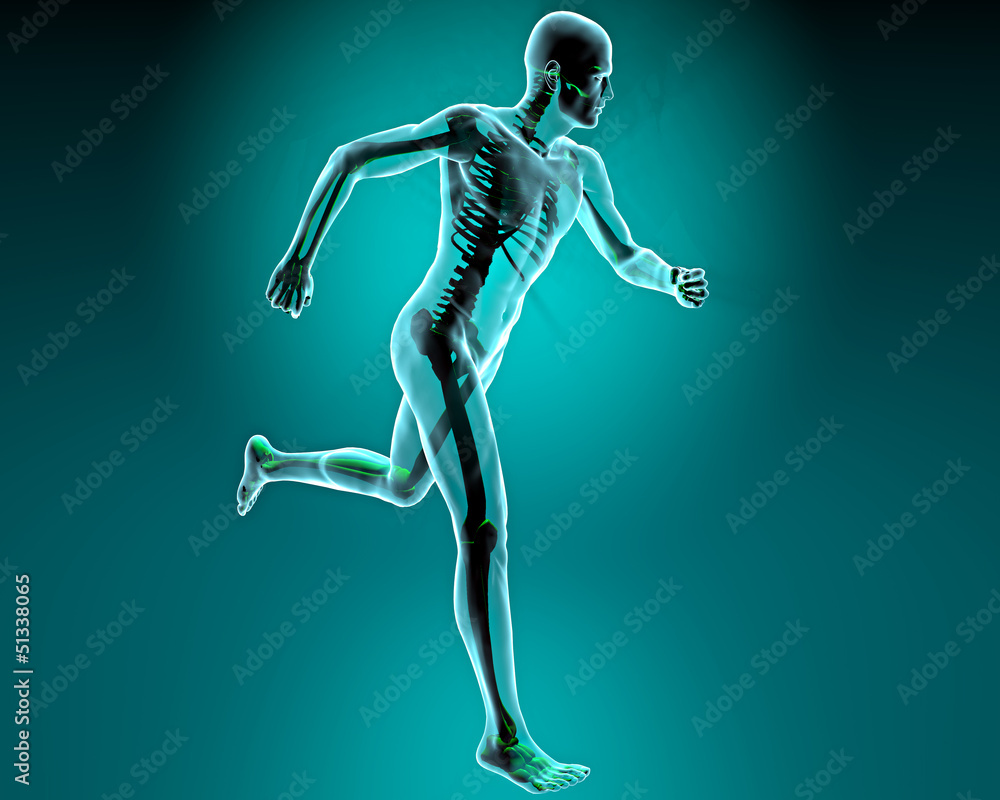 Uomo che corre ai raggi X Uomo che corre ai raggi X