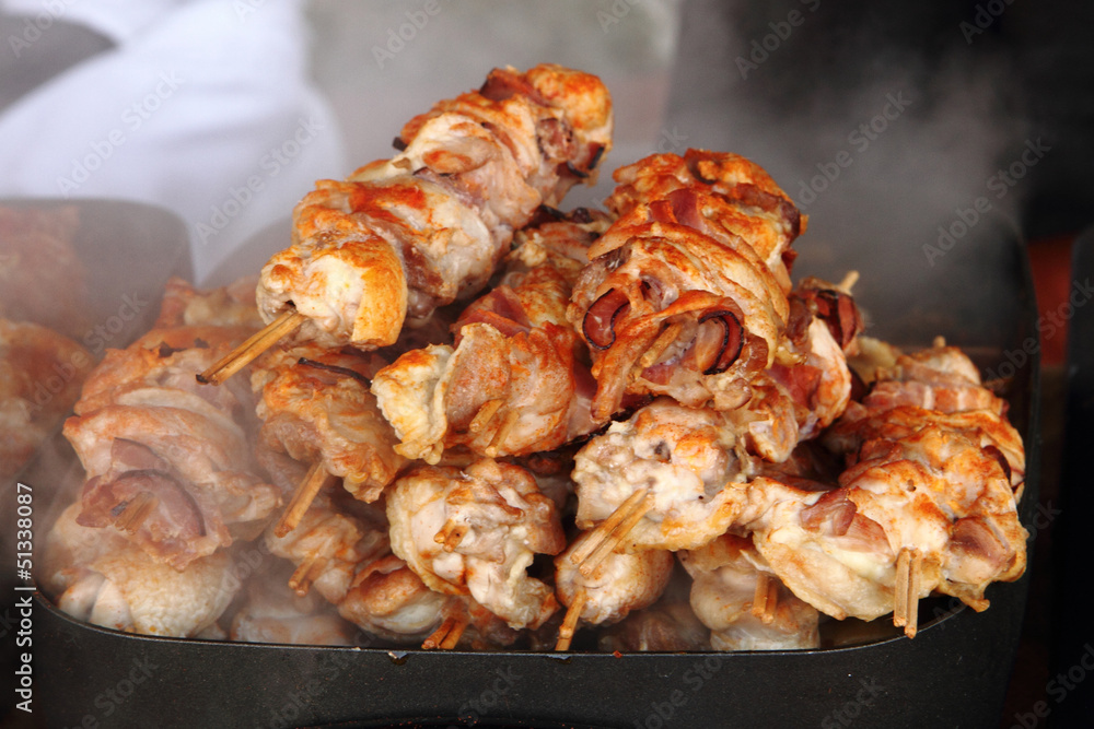 grilled chicken meat