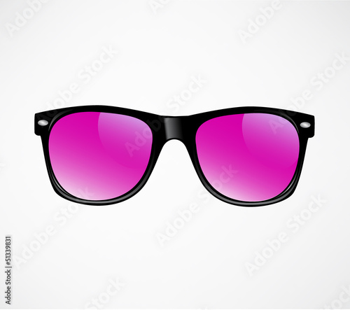 Pink Sunglasses vector illustration background