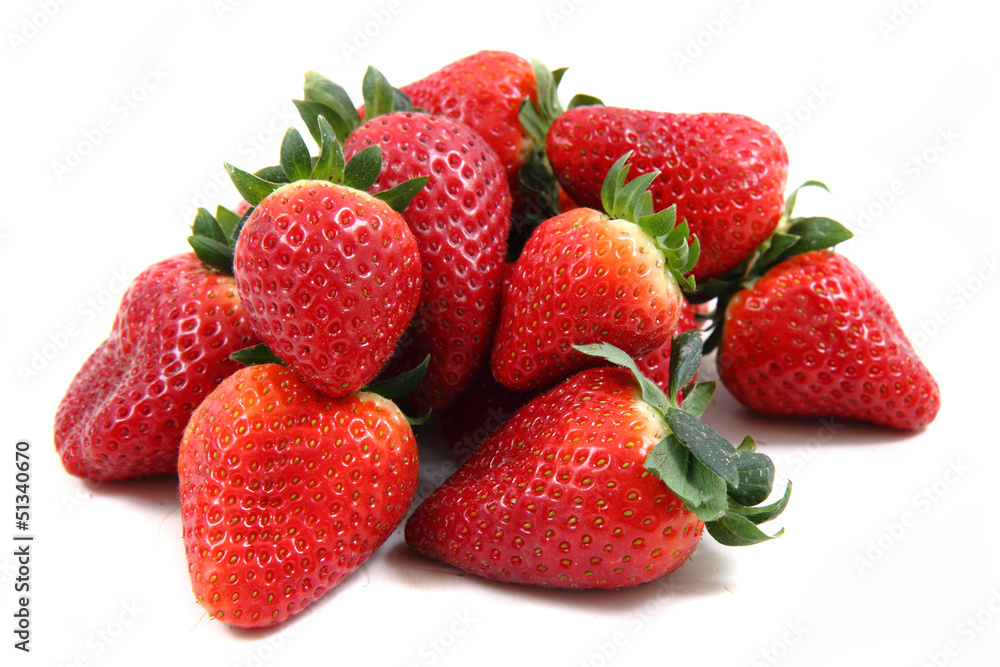 strawberries isolated on the white strawberries isolated on the white