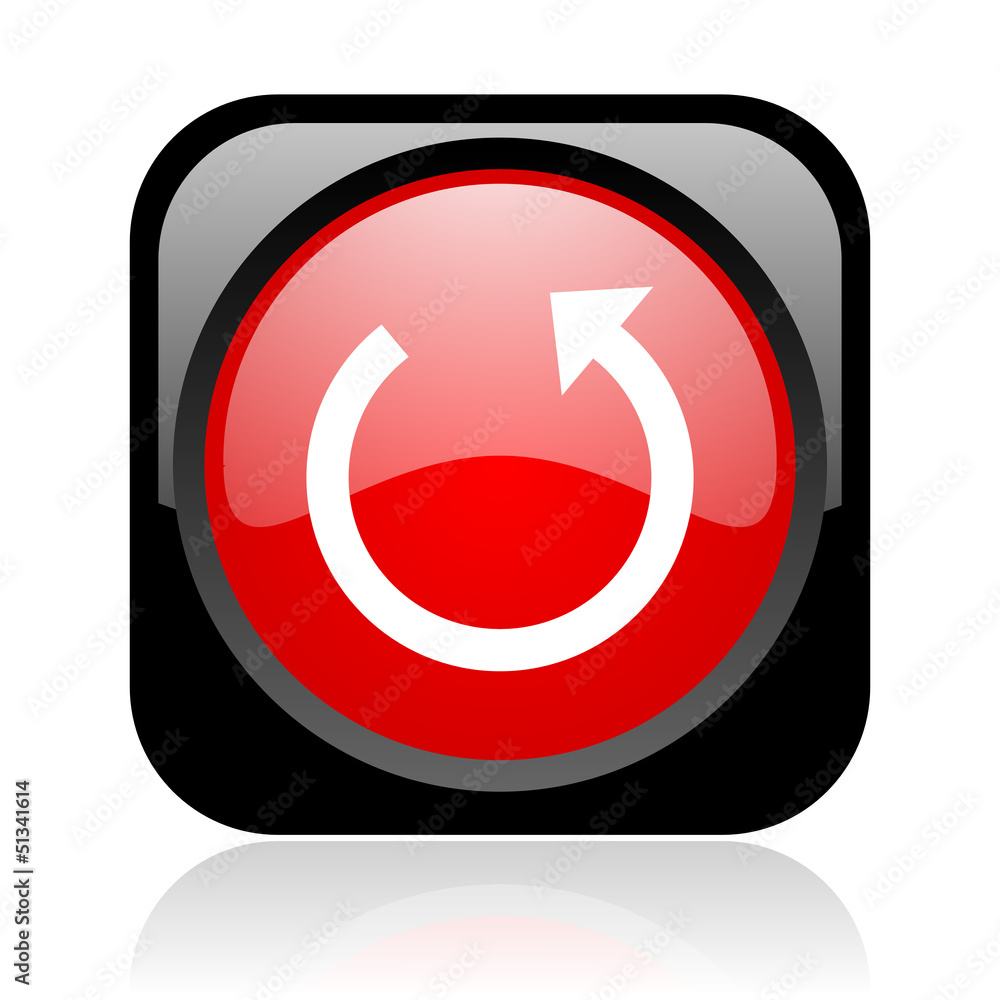rotate black and red square web glossy icon rotate black and red square web glossy icon