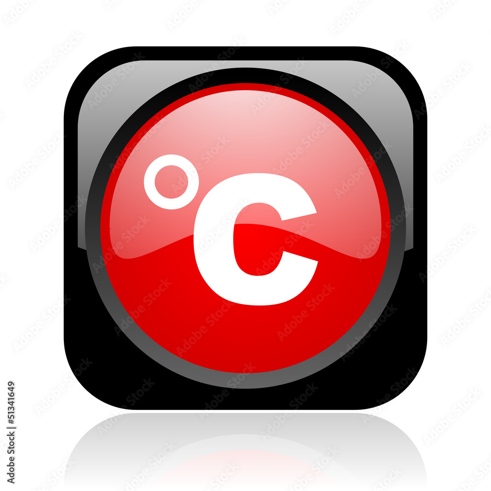 celsius black and red square web glossy icon celsius black and red square web glossy icon
