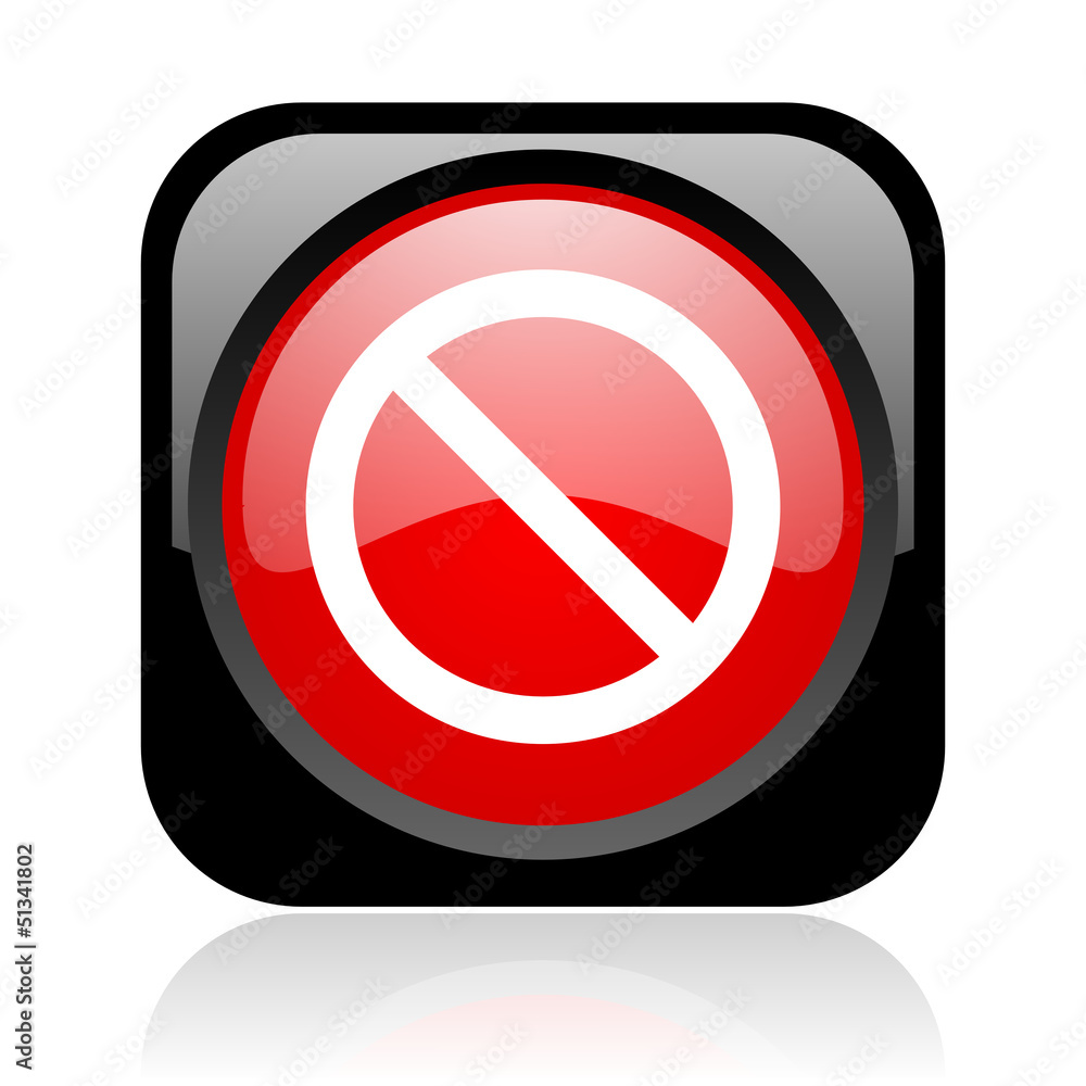 access denied black and red square web glossy icon access denied black and red square web glossy icon