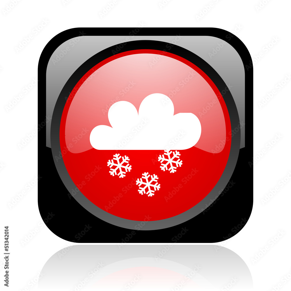weather forecast black and red square web glossy icon weather forecast black and red square web glossy icon