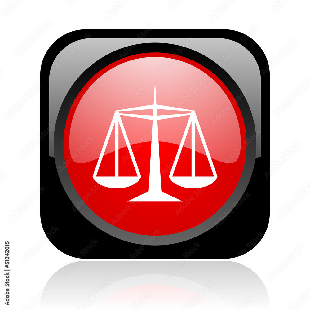 justice black and red square web glossy icon justice black and red square web glossy icon