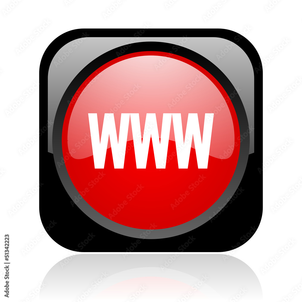 www black and red square web glossy icon www black and red square web glossy icon