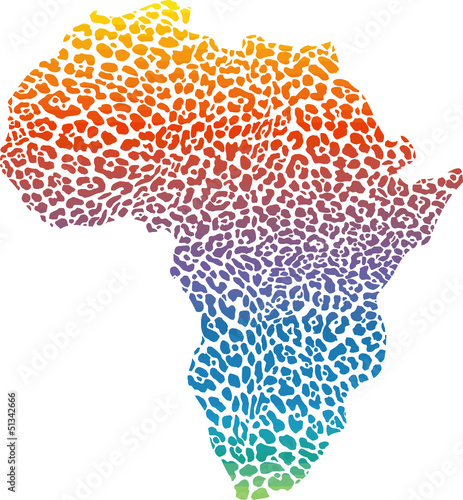 abstract Africa in a leopard camouflage