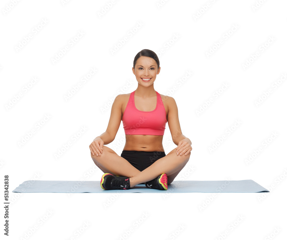 beautiful young woman practising yoga beautiful young woman practising yoga