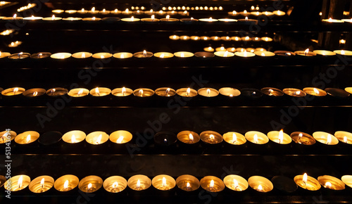 Burning candles in the St. Stephan cathedral