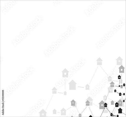 Illustration of communications for many private houses
