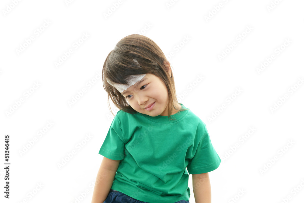 風邪にり患した女の子 風邪にり患した女の子
