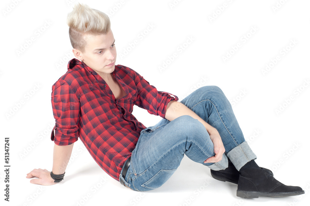 Fototapeta premium Portrait of handsome man