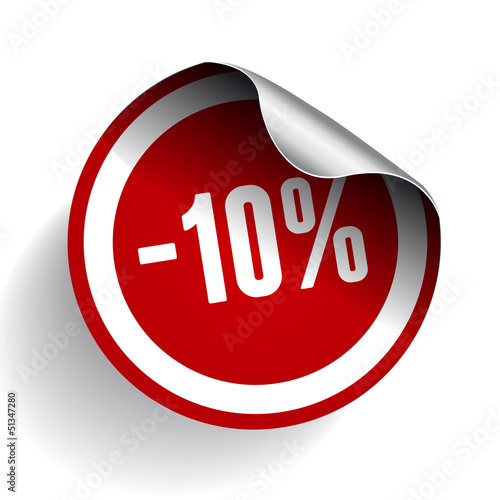Sale percents label. Vector.