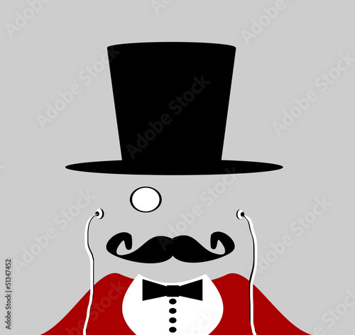 circus barker with earphones