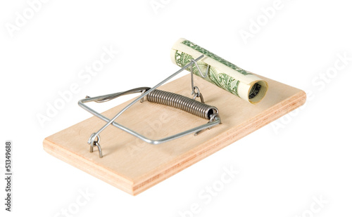A mouse trap with money