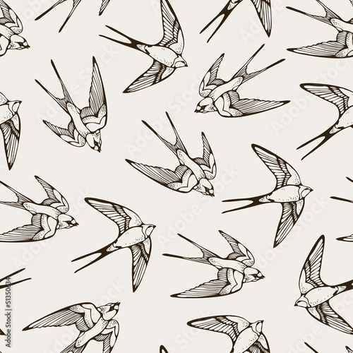 Swallow bird pattern