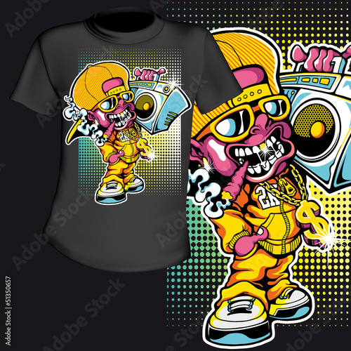 T-Shirt Print Comic Figur
