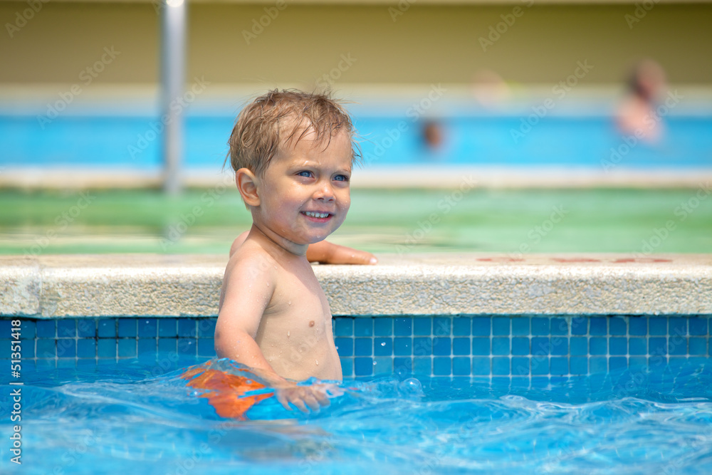 Boy in pool