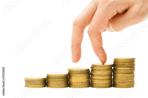 Financial crisis concept - profit goes down
