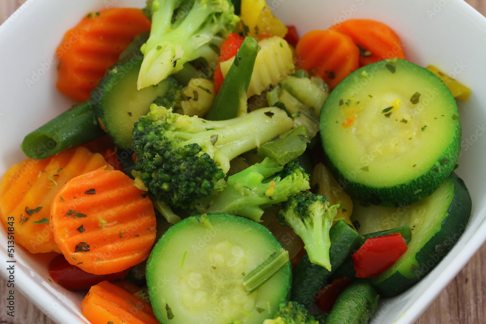 Bowl of mixed vegetables, close up Bowl of mixed vegetables, close up