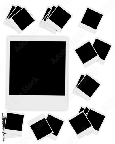 Blank Instant photos vector illustration