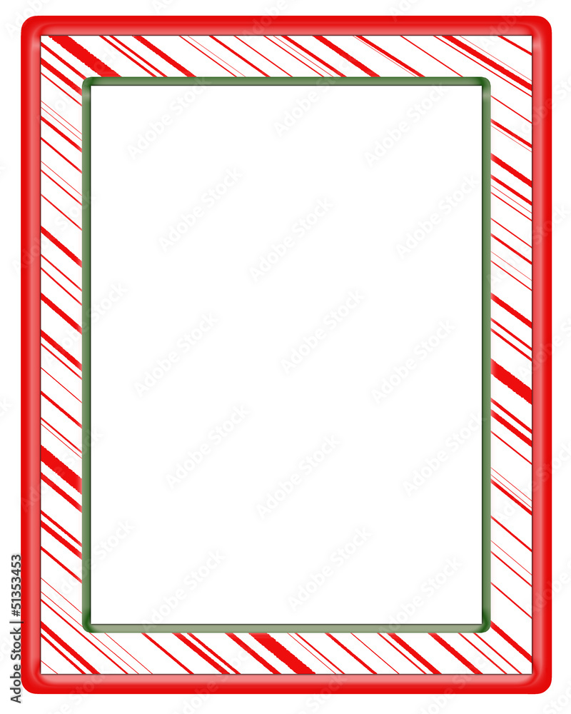 Illustration of a red striped picture frame Illustration of a red striped picture frame