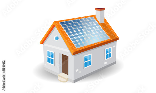 House with Solar panel