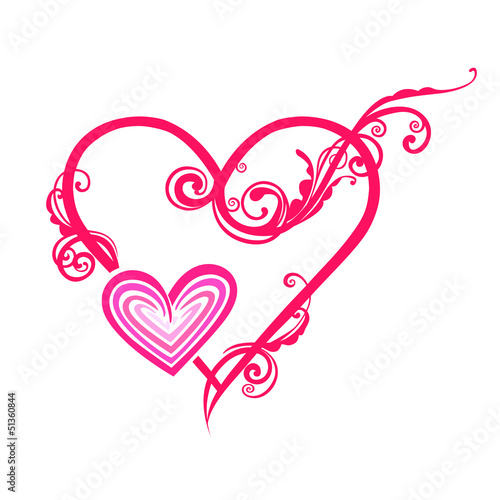 Abstract hearts Vector illustration. Element for design