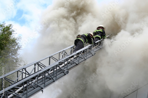fireman on the stairs