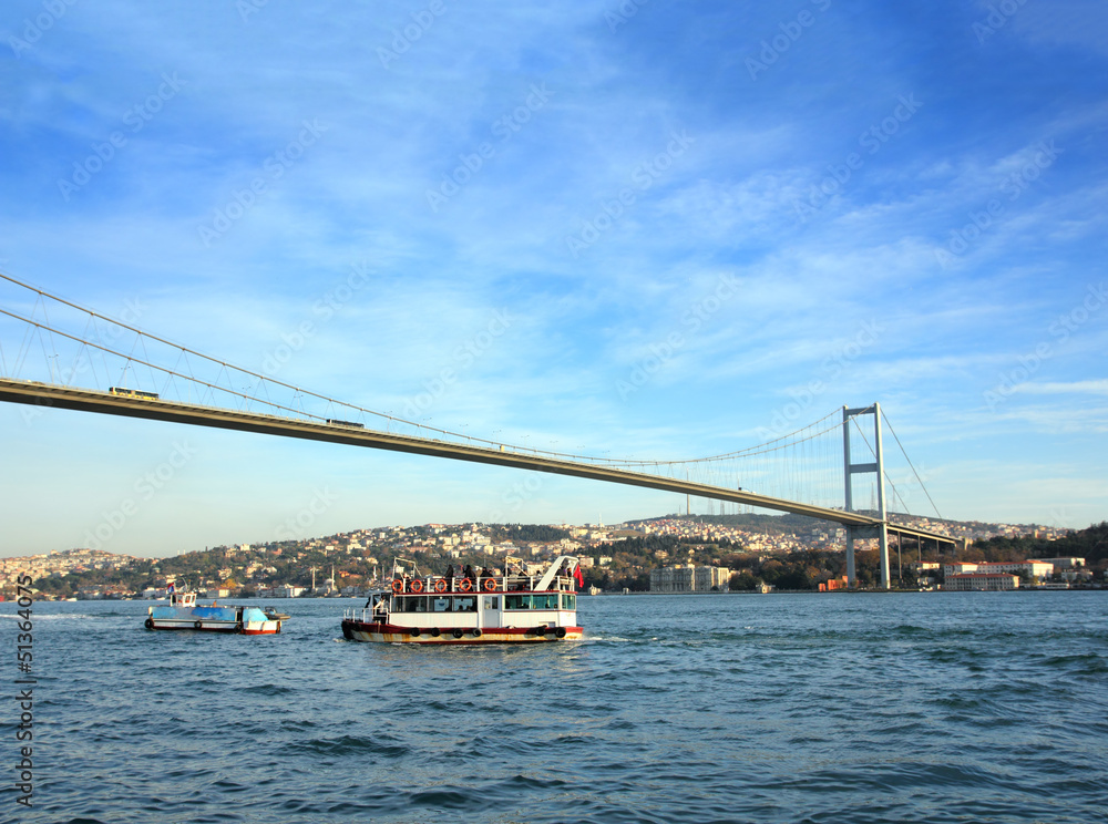 bridge over the Bosphorus Strait in Istanbul