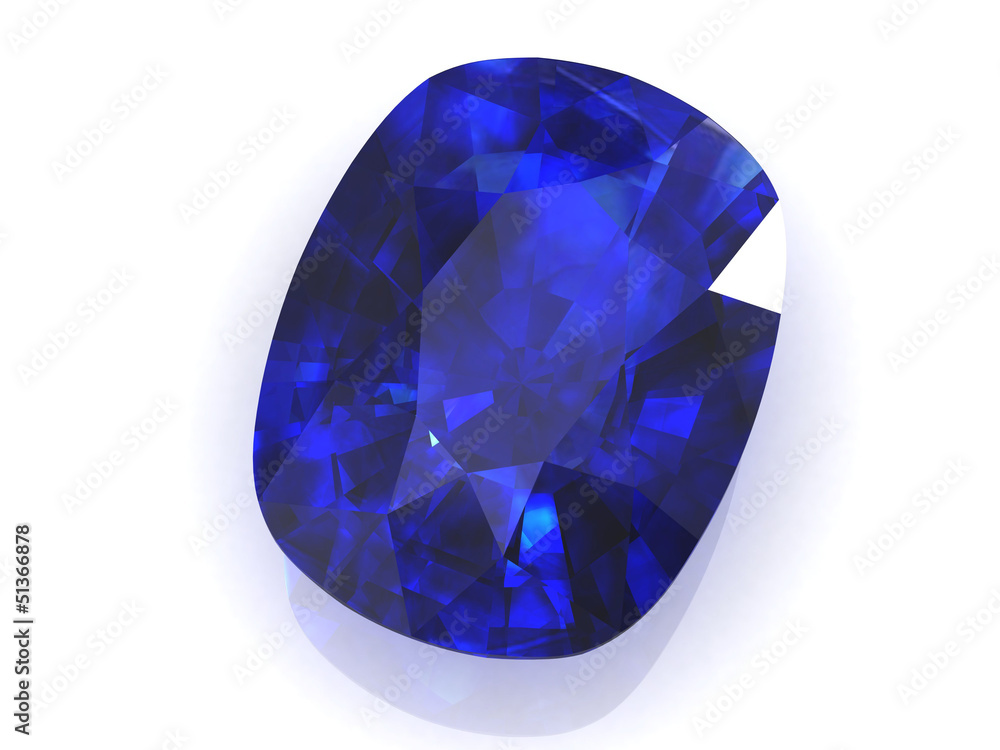 Fototapeta premium blue sapphire (high resolution 3D image)