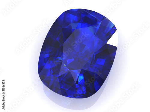 blue sapphire (high resolution 3D image)