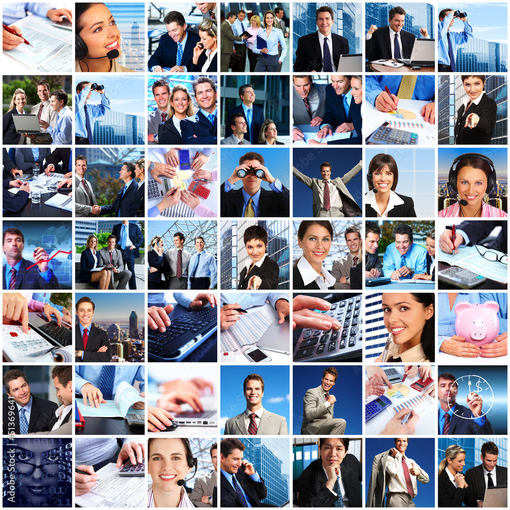 Business people team collage.