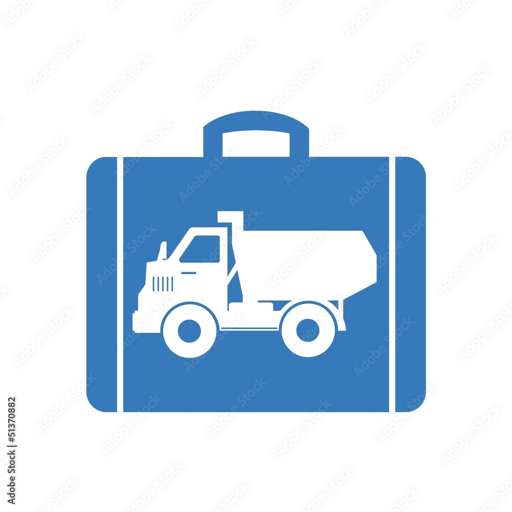 Camion benne dans une valise Camion benne dans une valise