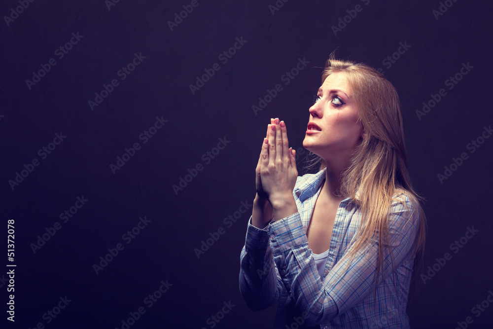 Praying woman