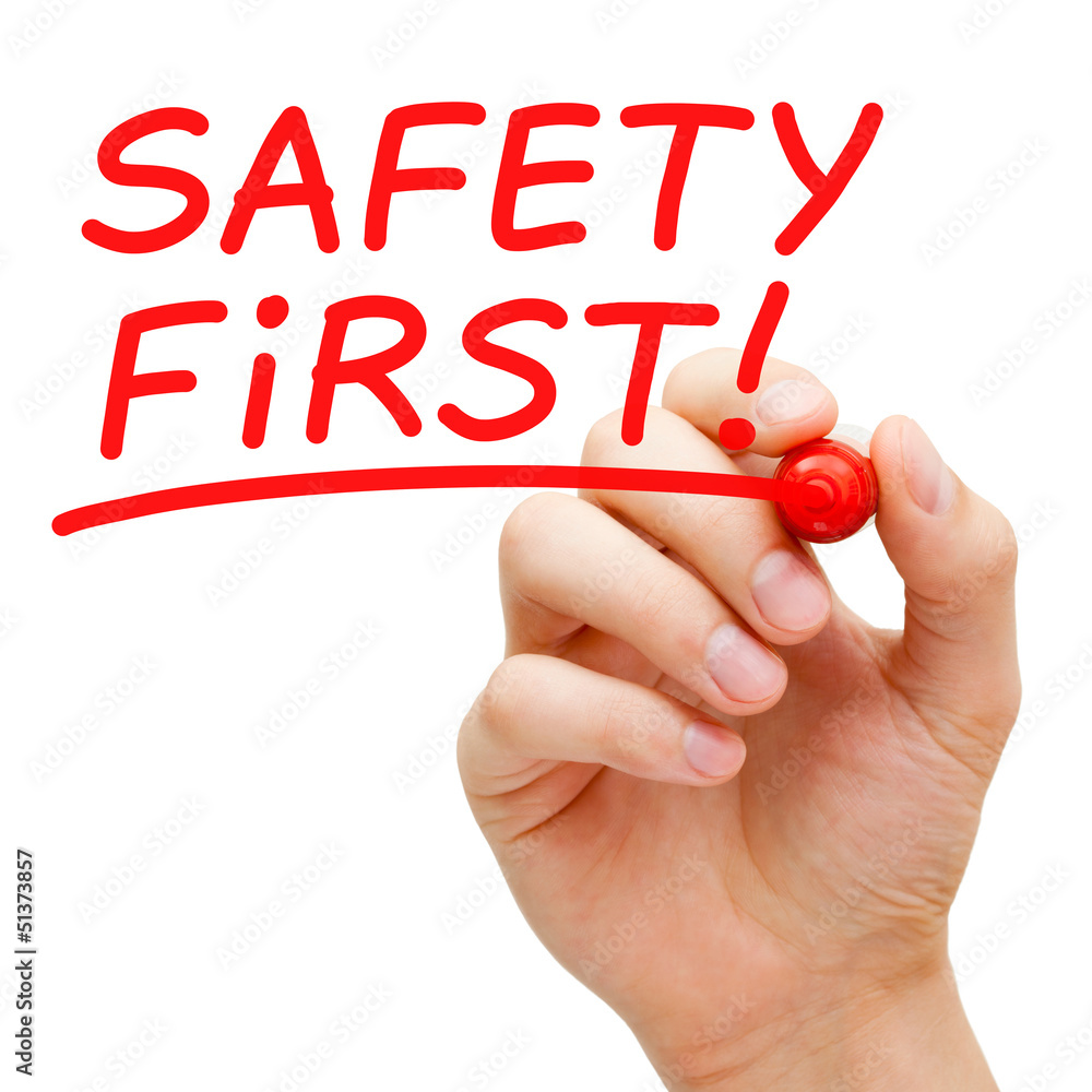 Text Safety First Handwritten With Red Marker Text Safety First Handwritten With Red Marker