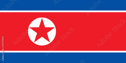 Drapeau de la Coree du Nord