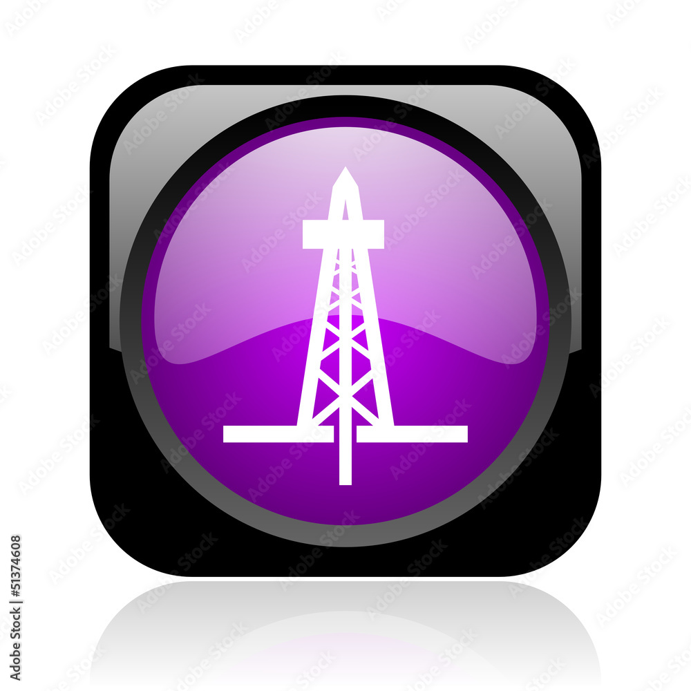 drilling black and violet square web glossy icon drilling black and violet square web glossy icon