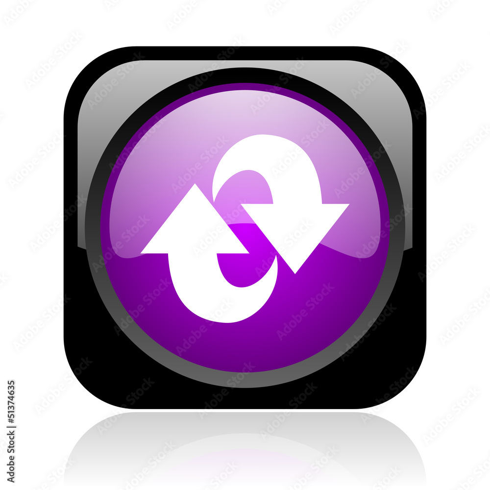 rotate black and violet square web glossy icon rotate black and violet square web glossy icon