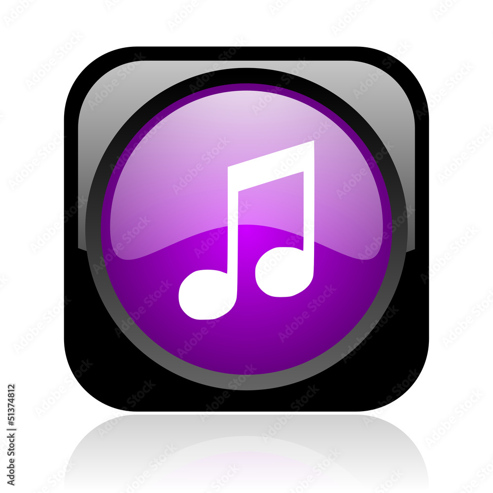 music black and violet square web glossy icon music black and violet square web glossy icon