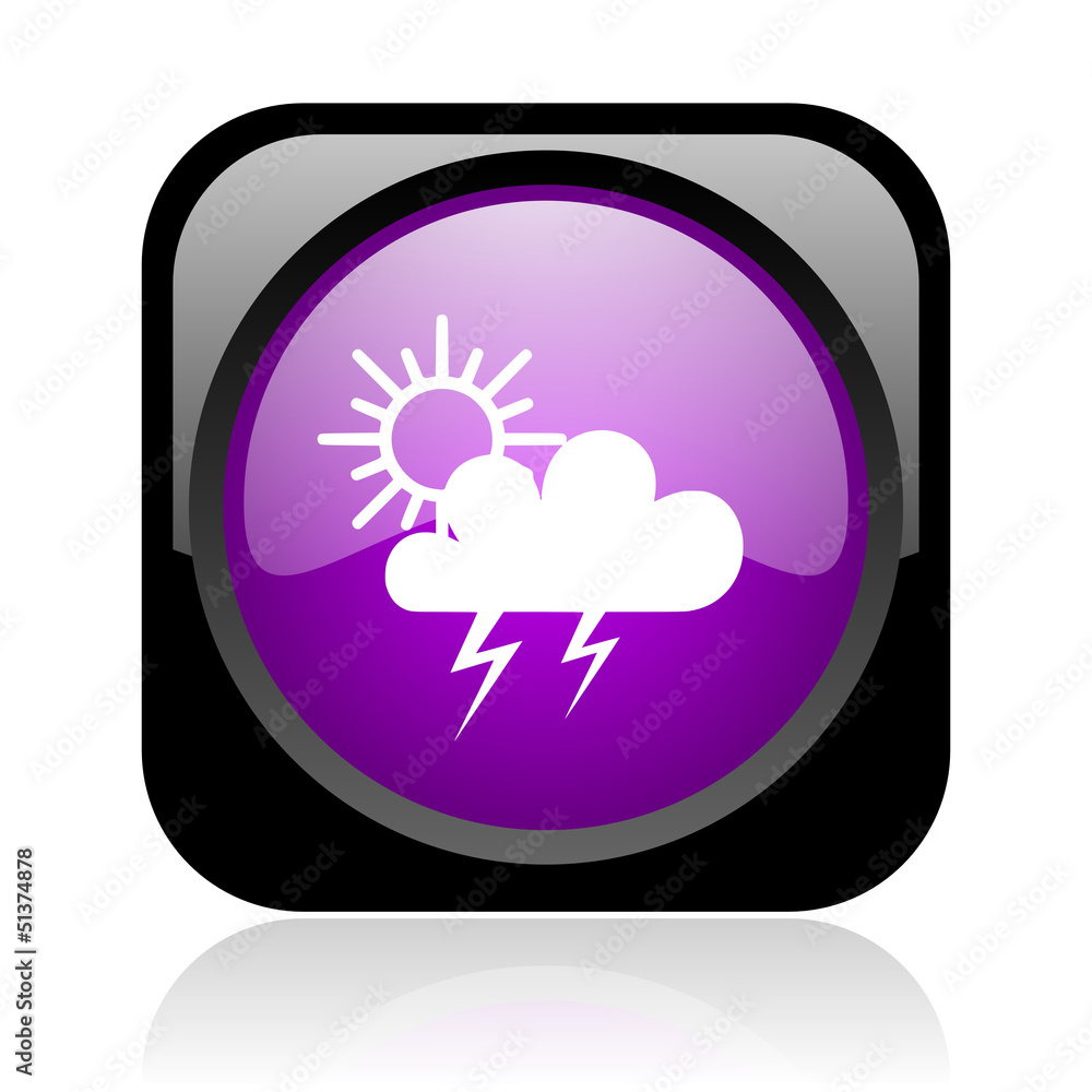 weather forecast black and violet square web glossy icon weather forecast black and violet square web glossy icon