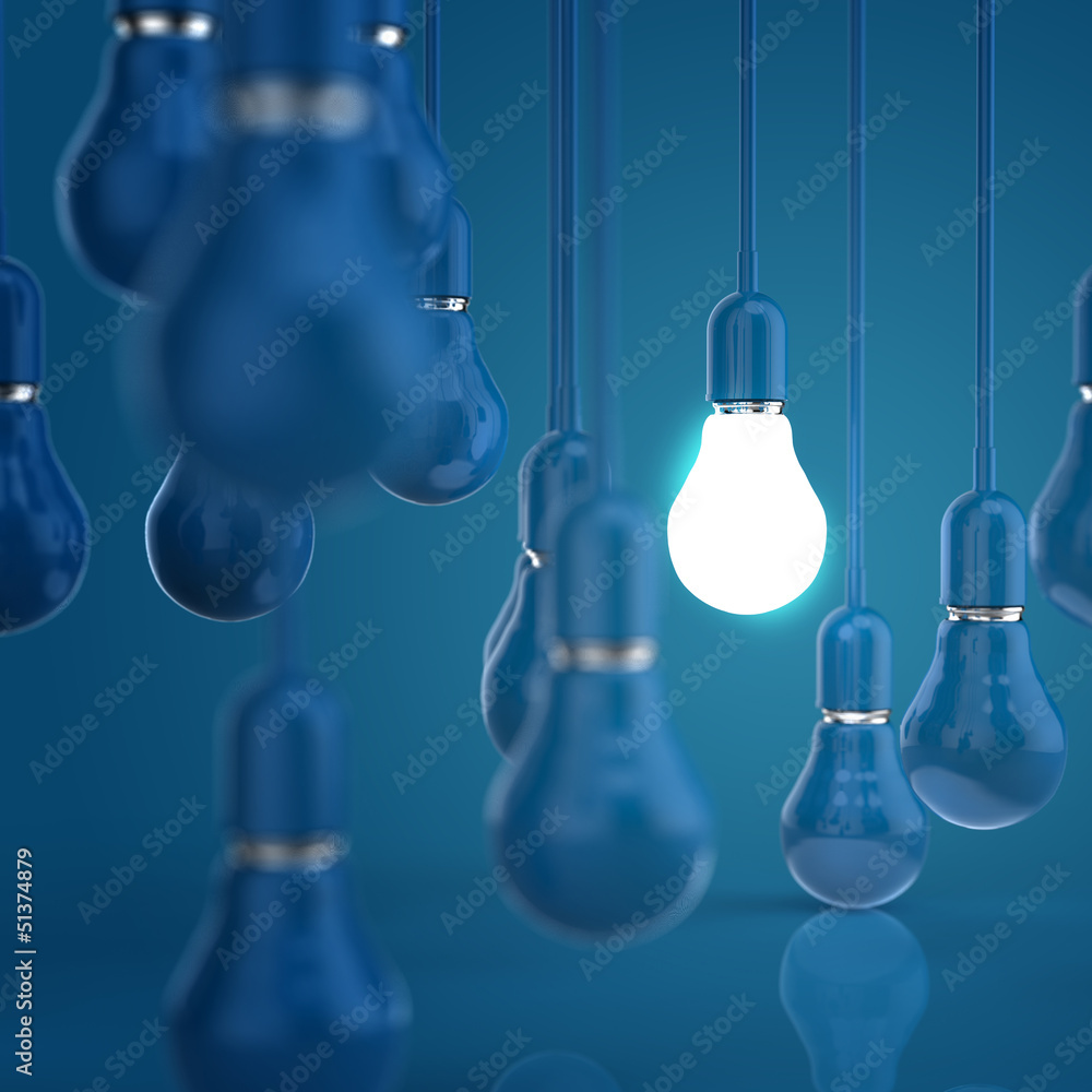 creative idea and leadership concept light bulb creative idea and leadership concept light bulb