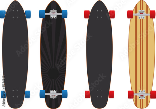 Longboard Skateboard illustration